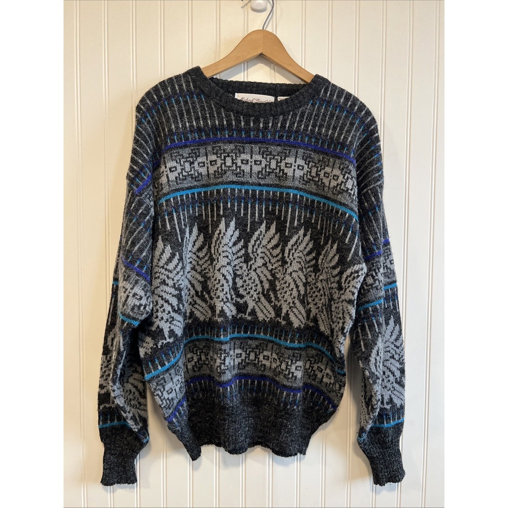 Michael Gerald grandpa sweater size‎ XL women's wool vintage 80's